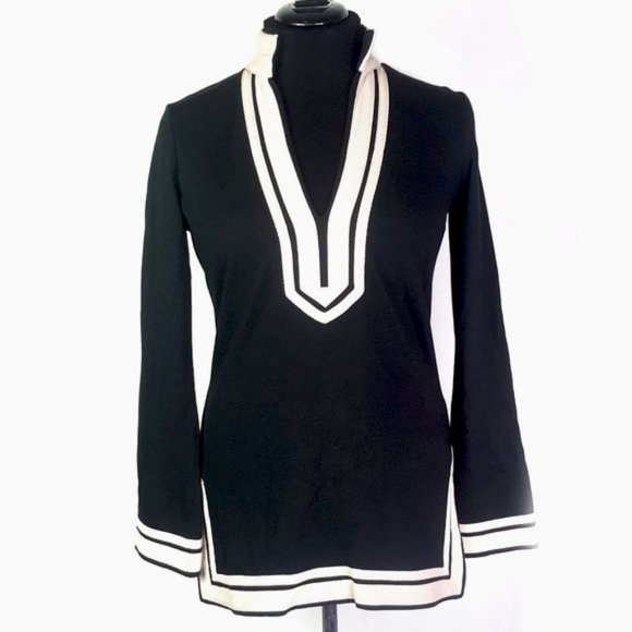Tory Burch Tops - Tory Burch heavy cotton tunic with oatmeal border